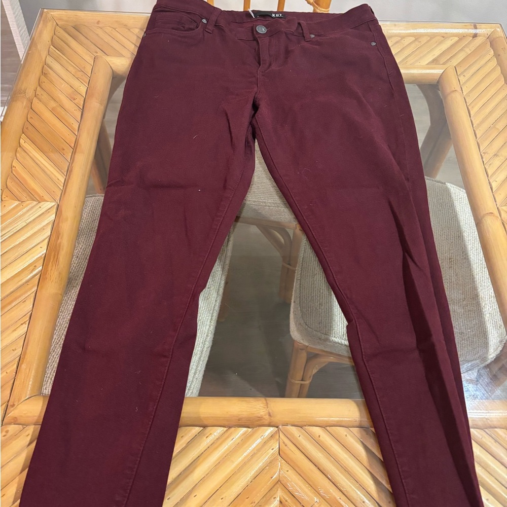 Women's Burgundy Jeans